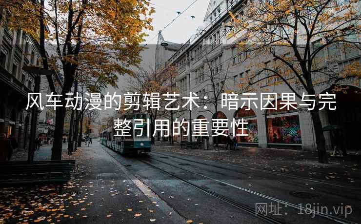 风车动漫的剪辑艺术：暗示因果与完整引用的重要性