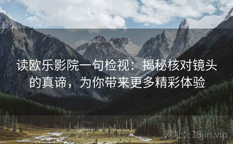 读欧乐影院一句检视：揭秘核对镜头的真谛，为你带来更多精彩体验