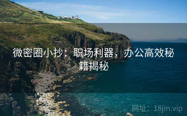 微密圈小抄：职场利器，办公高效秘籍揭秘