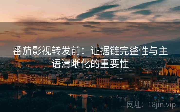 番茄影视转发前:证据链完整性与主语清晰化的重要性 番茄影视转发前:证据链完整性与主语清晰化的重要性